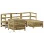 vidaXL Juego de sofás de jardín 5 piezas madera de pino impregnada vidaXL Juego de sofás de jardín 5 piezas madera de pino impregnada
