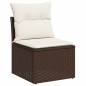 vidaXL Set de sofás de jardín 10 pzas y cojines ratán sintético marrón vidaXL Set de sofás de jardín 10 pzas y cojines ratán sintético marrón