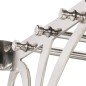 vidaXL Soporte de equipaje con perchas y espejo de pared aluminio vidaXL Soporte de equipaje con perchas y espejo de pared aluminio
