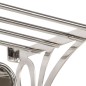 vidaXL Soporte de equipaje con perchas y espejo de pared aluminio vidaXL Soporte de equipaje con perchas y espejo de pared aluminio