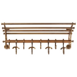 vidaXL Soporte de equipaje con perchas de pared aluminio