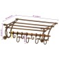 vidaXL Soporte de equipaje con perchas de pared aluminio vidaXL Soporte de equipaje con perchas de pared aluminio