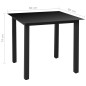 vidaXL Juego de comedor de jardín 5 piezas aluminio negro vidaXL Juego de comedor de jardín 5 piezas aluminio negro