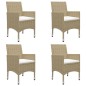 vidaXL Juego de comedor de jardín de 7 piezas beige vidaXL Juego de comedor de jardín de 7 piezas beige