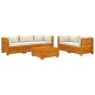 vidaXL Muebles de jardín 6 piezas con cojines madera maciza de acacia vidaXL Muebles de jardín 6 piezas con cojines madera maciza de acacia