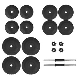 vidaXL Mancuernas con discos 40 kg