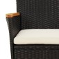 vidaXL Set de comedor jardín 11 pzas con cojines ratán sintético negro vidaXL Set de comedor jardín 11 pzas con cojines ratán sintético negro
