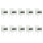 vidaXL Set comedor de jardín 11 pzas y cojines ratán sintético blanco vidaXL Set comedor de jardín 11 pzas y cojines ratán sintético blanco