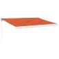 vidaXL Toldo retráctil aluminio y tela naranja y marrón 3x2,5 m vidaXL Toldo retráctil aluminio y tela naranja y marrón 3x2,5 m