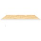 vidaXL Toldo retráctil aluminio y tela amarillo y blanco 4x3 m vidaXL Toldo retráctil aluminio y tela amarillo y blanco 4x3 m