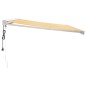 vidaXL Toldo retráctil aluminio y tela amarillo y blanco 4x3 m vidaXL Toldo retráctil aluminio y tela amarillo y blanco 4x3 m