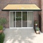 vidaXL Toldo retráctil aluminio y tela amarillo y blanco 3,5x2,5 m vidaXL Toldo retráctil aluminio y tela amarillo y blanco 3,5x2,5 m