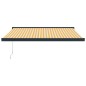 vidaXL Toldo retráctil aluminio y tela amarillo y blanco 3,5x2,5 m vidaXL Toldo retráctil aluminio y tela amarillo y blanco 3,5x2,5 m