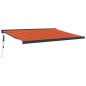 vidaXL Toldo retráctil aluminio y tela naranja y marrón 4x3 m