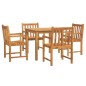 vidaXL Juego de comedor de jardín 5 piezas madera maciza de acacia vidaXL Juego de comedor de jardín 5 piezas madera maciza de acacia