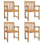 vidaXL Juego de comedor de jardín 5 piezas madera maciza de acacia vidaXL Juego de comedor de jardín 5 piezas madera maciza de acacia