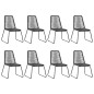 vidaXL Set de comedor de jardín de 9 piezas PVC ratán negro vidaXL Set de comedor de jardín de 9 piezas PVC ratán negro