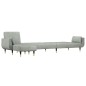 vidaXL Sofá cama en forma de L terciopelo gris claro 275x140x70 cm vidaXL Sofá cama en forma de L terciopelo gris claro 275x140x70 cm