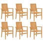 vidaXL Juego de comedor de jardín 7 piezas madera maciza de teca vidaXL Juego de comedor de jardín 7 piezas madera maciza de teca