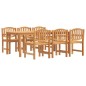 vidaXL Juego de comedor de jardín 7 piezas madera maciza de teca vidaXL Juego de comedor de jardín 7 piezas madera maciza de teca