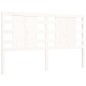 vidaXL Estructura de cama matrimonio con cabecero madera maciza blanco vidaXL Estructura de cama matrimonio con cabecero madera maciza blanco