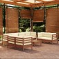 vidaXL Muebles de jardín 9 piezas cojines madera maciza de pino vidaXL Muebles de jardín 9 piezas cojines madera maciza de pino