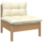 vidaXL Muebles de jardín 12 pzas y cojines madera de pino marrón miel vidaXL Muebles de jardín 12 pzas y cojines madera de pino marrón miel