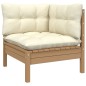 vidaXL Muebles de jardín 12 pzas y cojines madera de pino marrón miel vidaXL Muebles de jardín 12 pzas y cojines madera de pino marrón miel