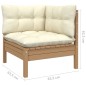 vidaXL Muebles de jardín 12 pzas y cojines madera de pino marrón miel vidaXL Muebles de jardín 12 pzas y cojines madera de pino marrón miel
