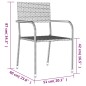 vidaXL Juego de comedor de jardín 7 piezas ratán sintético negro vidaXL Juego de comedor de jardín 7 piezas ratán sintético negro