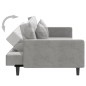 vidaXL Sofá cama de 2 plazas con dos almohadas terciopelo gris claro vidaXL Sofá cama de 2 plazas con dos almohadas terciopelo gris claro