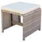 vidaXL Set comedor de jardín 5 piezas y cojines ratán sintético beige vidaXL Set comedor de jardín 5 piezas y cojines ratán sintético beige