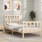 vidaXL Estructura de cama con cabecero madera maciza 90x200 cm vidaXL Estructura de cama con cabecero madera maciza 90x200 cm