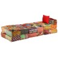 vidaXL Puf modular de 3 plazas de tela patchwork vidaXL Puf modular de 3 plazas de tela patchwork