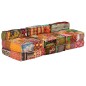 vidaXL Puf modular de 3 plazas de tela patchwork vidaXL Puf modular de 3 plazas de tela patchwork