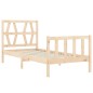 vidaXL Estructura de cama con cabecero madera maciza 90x200 cm vidaXL Estructura de cama con cabecero madera maciza 90x200 cm