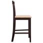 vidaXL Set mesa y sillas de bar 5 piezas madera maciza marrón oscuro vidaXL Set mesa y sillas de bar 5 piezas madera maciza marrón oscuro