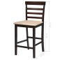 vidaXL Set mesa y sillas de bar 5 piezas madera maciza marrón oscuro vidaXL Set mesa y sillas de bar 5 piezas madera maciza marrón oscuro