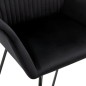 vidaXL Sillas de comedor 4 unidades terciopelo negro