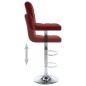 vidaXL Taburetes de cocina 2 unidades cuero sintético color vino tinto vidaXL Taburetes de cocina 2 unidades cuero sintético color vino tinto