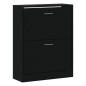 vidaXL Mueble zapatero madera contrachapada negro 63x24x81 cm vidaXL Mueble zapatero madera contrachapada negro 63x24x81 cm