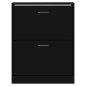 vidaXL Mueble zapatero madera contrachapada negro 63x24x81 cm vidaXL Mueble zapatero madera contrachapada negro 63x24x81 cm