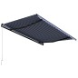vidaXL Toldo manual retráctil azul y blanco 400x300 cm