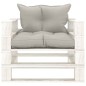 vidaXL Set muebles de palets de jardín 5 pzas madera cojines taupe vidaXL Set muebles de palets de jardín 5 pzas madera cojines taupe