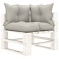 vidaXL Set muebles de palets de jardín 5 pzas madera cojines taupe vidaXL Set muebles de palets de jardín 5 pzas madera cojines taupe