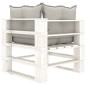 vidaXL Set muebles de palets de jardín 5 pzas madera cojines taupe vidaXL Set muebles de palets de jardín 5 pzas madera cojines taupe