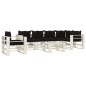 vidaXL Set muebles de palets de jardín 7 pzas madera cojines negros vidaXL Set muebles de palets de jardín 7 pzas madera cojines negros