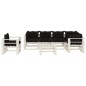 vidaXL Set muebles de palets de jardín 7 pzas madera cojines negros vidaXL Set muebles de palets de jardín 7 pzas madera cojines negros