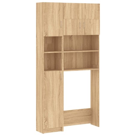  vidaXL Mueble para lavadora madera de ingeniería roble Sonoma