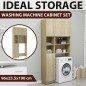 vidaXL Mueble para lavadora madera de ingeniería roble Sonoma vidaXL Mueble para lavadora madera de ingeniería roble Sonoma